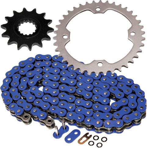 مجموعة سلسلة محرك زرقاء وحلقة مسننة كالتريك متوافقة مع Yamaha Raptor 700R Yfm700R Yfm-700R 2006-2014 in Saudi Arabia