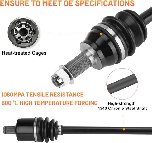Front CV Axle Shafts for Polaris RZR 4/ S 900 General 1000 2015 2016 2017 2018 2019 2020 2021 2022 1333263, 1333946, 1334269-1 Pair Left & Right ATV Powersports Axles in Saudi Arabia