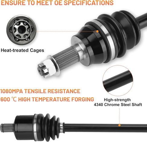 أعمدة المحور السيرة الذاتية الأمامية لـ Polaris RZR 4/ S 900 General 1000 2015 2016 2017 2018 2019 2020 2021 2022 1333263, 1333946, 1334269-1 زوج محاور ATV Powersports اليسرى واليمنى in Kuwait