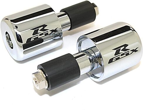 [GT-Speed] Compatible/Replacement for Silver GSXR Logo CNC Bar Ends, Suzuki GSXR 600/750/1000/1100 (Read Product Description for Model & Year Specification) in Saudi Arabia