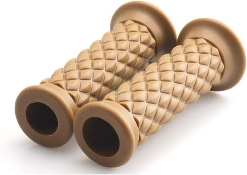 Motorcycle Vintage Non Slip Handlebar Grips 7/8" 22mm 1" 24mm Rubber Handle Grips, Open End (Black) in Saudi Arabia