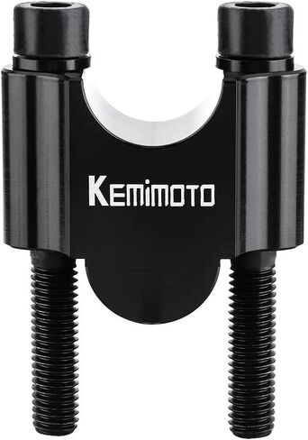 رافعات مقود الدراجة النارية KEMIMOTO مقاس 1 1/8 بوصة، رافعات الدراجات النارية من سبائك الألومنيوم، متوافقة مع Sportster Softail Dyna V-Star Shadow، ملحقات الدراجات النارية العالمية، فضي in Saudi Arabia