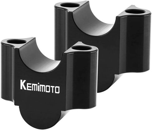 رافعات مقود الدراجة النارية KEMIMOTO مقاس 1 1/8 بوصة، رافعات الدراجات النارية من سبائك الألومنيوم، متوافقة مع Sportster Softail Dyna V-Star Shadow، ملحقات الدراجات النارية العالمية، فضي in Saudi Arabia