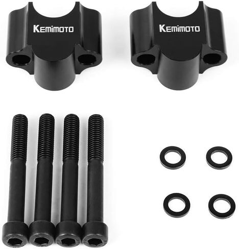 رافعات مقود الدراجة النارية KEMIMOTO مقاس 1 1/8 بوصة، رافعات الدراجات النارية من سبائك الألومنيوم، متوافقة مع Sportster Softail Dyna V-Star Shadow، ملحقات الدراجات النارية العالمية، فضي in Saudi Arabia