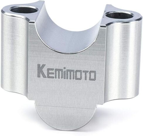 رافعات مقود الدراجة النارية KEMIMOTO مقاس 1 1/8 بوصة، رافعات الدراجات النارية من سبائك الألومنيوم، متوافقة مع Sportster Softail Dyna V-Star Shadow، ملحقات الدراجات النارية العالمية، فضي in Kuwait