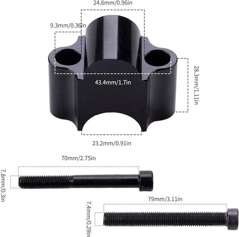 7/8" Handlebar Risers 30mm Height for Honda Kawasaki Suzuki ATV Dirt Bike Yamaha MT-09 MT-07 in Kuwait