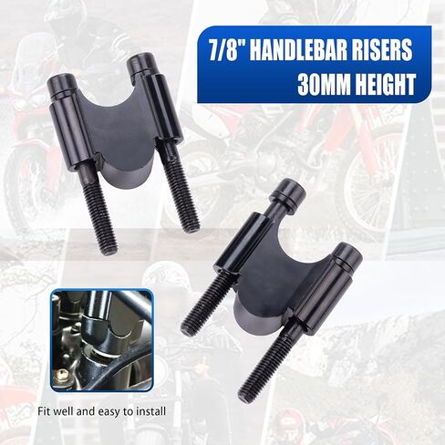 7/8" Handlebar Risers 30mm Height for Honda Kawasaki Suzuki ATV Dirt Bike Yamaha MT-09 MT-07 in Kuwait