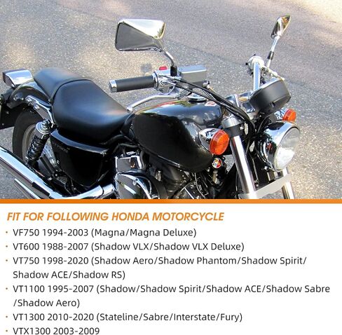 JAVIK رافعة قابض أسطوانة الفرامل الرئيسية اليسرى واليمنى لهوندا VT600 VT750 VT1100 VT1300 VTX1300 VF750 (كروم) in Saudi Arabia