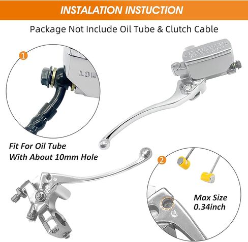 JAVIK رافعة قابض أسطوانة الفرامل الرئيسية اليسرى واليمنى لهوندا VT600 VT750 VT1100 VT1300 VTX1300 VF750 (كروم) in Saudi Arabia