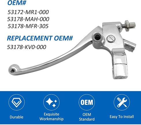 JAVIK Left Clutch Lever for Honda VT600 VT750 VT1100 VT1300 VTX1300 VF750 53172-MBA-000 53178-MAV-305 53178-MAV-750 (Black) in Saudi Arabia
