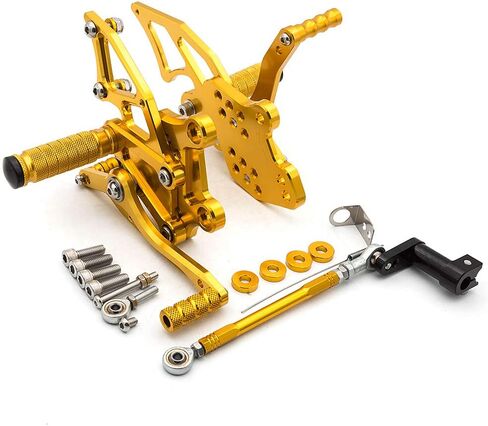 CNC YZF R3 R25 Motorcycle Adjustable Rearsets Foot Pegs Rear Set Footpeg Brake Shift Pedal Compatible with YZF R25 R3 2014-2021, MT-25 MT-03 MT25 MT03 2015-2021 Black in Saudi Arabia