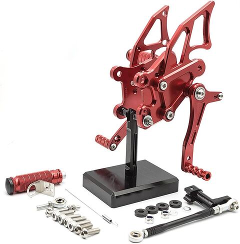 CNC YZF R3 R25 Motorcycle Adjustable Rearsets Foot Pegs Rear Set Footpeg Brake Shift Pedal Compatible with YZF R25 R3 2014-2021, MT-25 MT-03 MT25 MT03 2015-2021 Black in Saudi Arabia