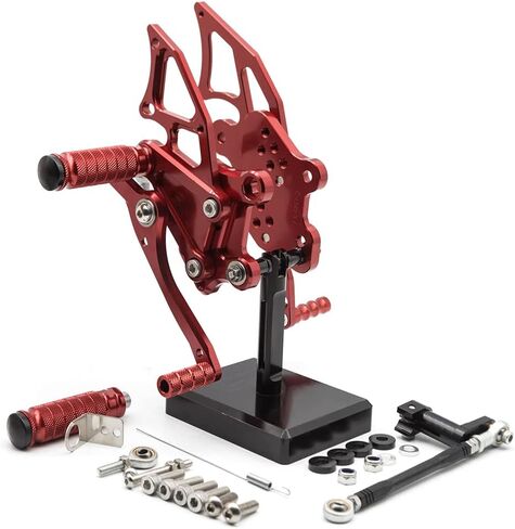 CNC YZF R3 R25 Motorcycle Adjustable Rearsets Foot Pegs Rear Set Footpeg Brake Shift Pedal Compatible with YZF R25 R3 2014-2021, MT-25 MT-03 MT25 MT03 2015-2021 Black in Saudi Arabia