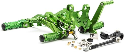 FXCNC CNC Grom Billet دراجة نارية مجموعة أوتاد القدم الخلفية مجموعة مساند للقدمين قابلة للتعديل بالكامل متوافقة مع GROM MSX125 2012 2013 2014 2015 2016 أسود in Kuwait