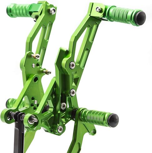 FXCNC CNC Grom Billet دراجة نارية مجموعة أوتاد القدم الخلفية مجموعة مساند للقدمين قابلة للتعديل بالكامل متوافقة مع GROM MSX125 2012 2013 2014 2015 2016 أسود in Kuwait