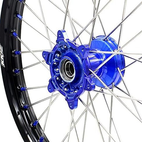 إطارات عجلات الدراجة الترابية للدراجة النارية إندورو 21/18 متوافقة مع YAMAHA YZ125 YZ250 YZ250F YZ450F الحلمة الزرقاء in Kuwait