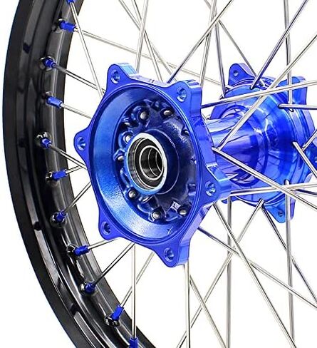 إطارات عجلات الدراجة الترابية للدراجة النارية إندورو 21/18 متوافقة مع YAMAHA YZ125 YZ250 YZ250F YZ450F الحلمة الزرقاء in Kuwait