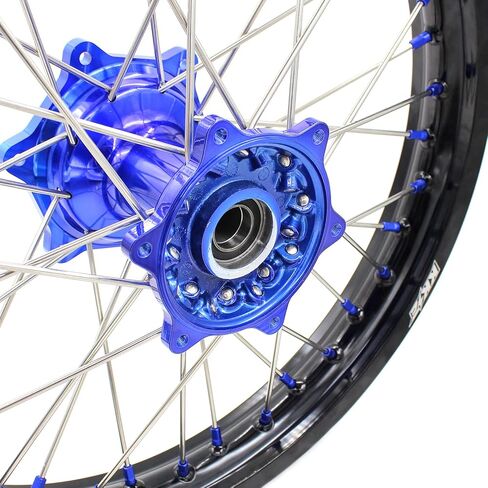 إطارات عجلات الدراجة الترابية للدراجة النارية إندورو 21/18 متوافقة مع YAMAHA YZ125 YZ250 YZ250F YZ450F الحلمة الزرقاء in Kuwait