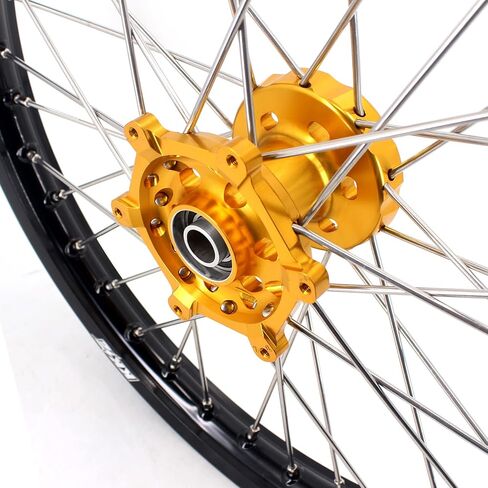 1.6 * 21 / 2.15 * 19 MX عجلات الدراجة النارية الترابية مجموعة محور ذهبي متوافقة مع SUZUKI RM125 1996-2008، RM250 1996-2008 in Kuwait