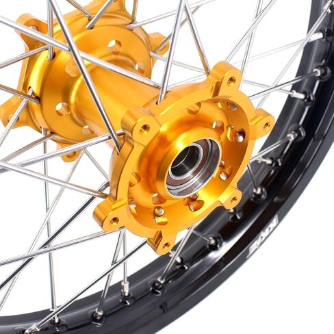 1.6 * 21 / 2.15 * 19 MX عجلات الدراجة النارية الترابية مجموعة محور ذهبي متوافقة مع SUZUKI RM125 1996-2008، RM250 1996-2008 in Kuwait