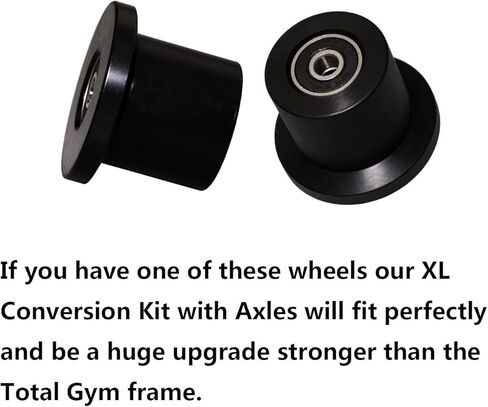 مجموعة بديلة مكونة من 4 عجلات/بكرات آلية لموديلات XL وXLS وبعض 3000 XL، جميع المقاسات، مصنوعة من البلاستيك الهندسي الصلب - (أسود) in Kuwait