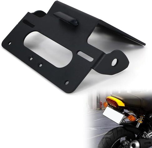 Xitomer for 2024 2023 2022 Grom Fender Eliminator مناسب لـ 2023 GROM 2022 MSX125 Grom حامل لوحة ترخيص Grom، مع ضوء لوحة LED (أسود) in Kuwait