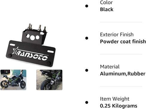 حامل حامل لوحة ترخيص مزيل حاجز الدراجة النارية متوافق مع Kawasaki Z900 2017 2018 2019 2020 2021 2022 in Kuwait
