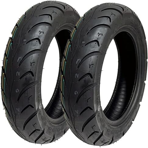 MMG Set of 2 Tires 90/90-10 (3.50-10) Tubeless Front and Rear Motorcycle Scooter Moped in Saudi Arabia