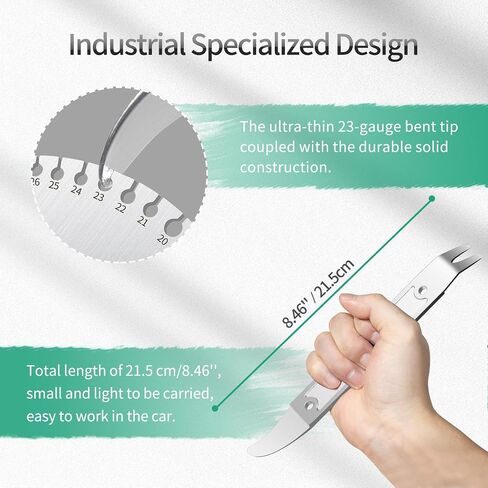 4140 Steel Durable Pay Bar,Multi-Function Trim Removal Tool for Compact Panel,Auto Trim Interior,Sheet Metal,Fasteners,Also for Bumper Retainer Clips-1PCS Black in Saudi Arabia