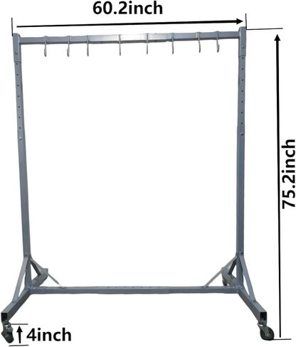 shengyi Heavy Paint Stand Panel Holder Adjustable Center Post Hang Automotive Doors Fenders Bumpers Painting Drying Rack Paint Rack Stand, Carrying 500-1000LBS (Door Frame Type Gray) in Kuwait