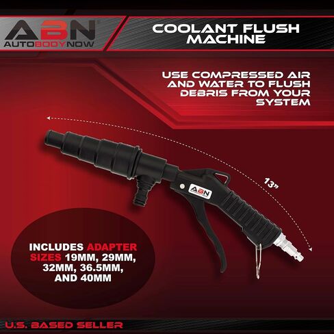 ABN Automotive Coolant Flush Machine - Air and Water Combo Coolant Backflush Gun - Multi-Size Nozzles Fit 19-40mm Hoses in Saudi Arabia