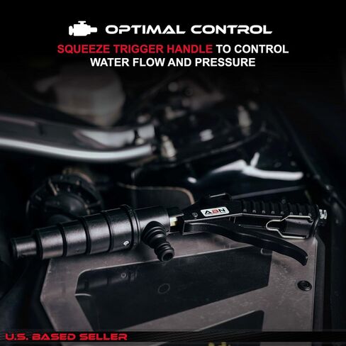 ABN Automotive Coolant Flush Machine - Air and Water Combo Coolant Backflush Gun - Multi-Size Nozzles Fit 19-40mm Hoses in Saudi Arabia