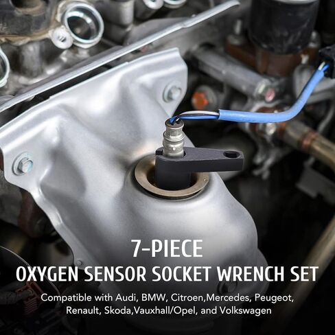 مجموعة مقابس مستشعر الأكسجين 7 قطع من Orion Motor Tech، مجموعة إزالة مستشعر O2، مجموعة مفاتيح مقبس مستشعر ضغط الزيت مع مقابس 22 مم 27 مم 29 مم، محركات 1/2 بوصة 3/8 بوصة، مزيلات مستشعر ضغط الزيت الحراري للأكسجين in Saudi Arabia