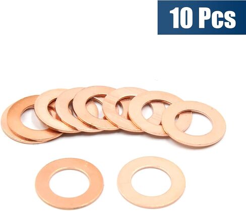X AUTOHAUX 12 مللي متر الداخلية ضياء النحاس سحق غسالات شقة سيارة ختم جوانات لوحة خواتم العالمي 10 قطعة in Saudi Arabia