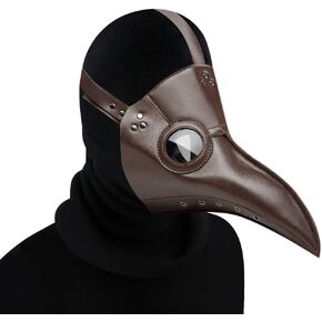 Plague Doctor Costume Mask with Long Nose, Bird Beak, and Steampunk Vibes - Perfect for Halloween, Cosplay and More