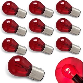 10 PCS Car Halogen Signal Lights, P21/5W Car Brake Tail Lights, Car Turn Signal Bulbs, Universal for Most Cars (White)