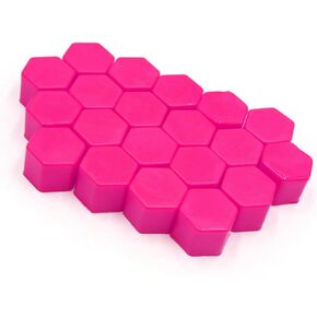 20Pcs 21 x 20mm Pink Luminous Car Wheel Tyre Hub Screw Bolt Nut Cap Covers Universal for Vehicle Vehicle Components