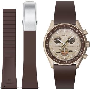 Bands for Omega Swatch Watch,Fluororubber Strap Compatible with Omega x Swatch Moonswatch 20mm Watch,Quick Release Waterproof Replacement Strap for Swatch Omega Men Women