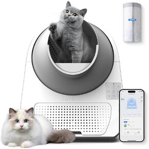 CATLINK Automatic Self Cleaning Cat Litter Box with APP, Odor Control, Health Monitoring, 60 Liners and 1 Carbon Filter Box Included for Multiple Cats, Extra Large (Luxury Pro)