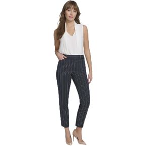 Tommy Hilfiger Women's Slim Fit Pinstripe Print Trousers