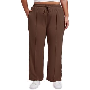 SEKINO Women's Plus Size Wide Straight Leg Pants High Waisted Business Casual Work Pants Trousers with Pockets Drawstring