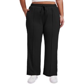 SEKINO Women's Plus Size Wide Straight Leg Pants High Waisted Business Casual Work Pants Trousers with Pockets Drawstring