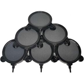 PINVNBY 4.2 Inch Air Stone Disc Bubble Diffuser with Suction Cups for Oxygenation in Fresh/Saltwater Tanks, Ponds, Hydroponic, Aquaponics, and as a Decorative Airstone for Aquariums 4 Pcs