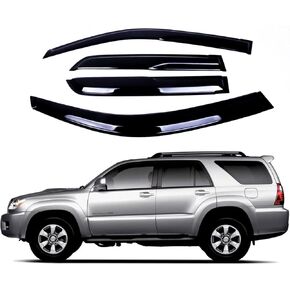 ZH Window Rain Guards Compatible with Toyota 4Runner 2003 2004 2005 2006 2007 2008 2009-2mm Thick Tape-On Premium Wind Deflectors for Front and Rear Windows, Durable & Sleek Design, Set of 4