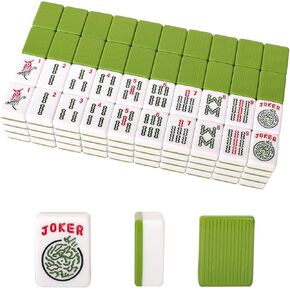 Set of American Mahjong Tiles, 166 American Mah Jongg Tiles with Green Color(1.2",Tiles Only Set)