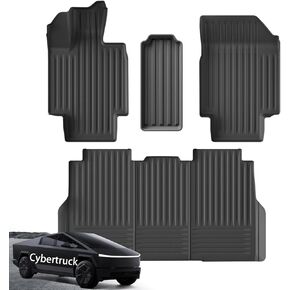 Floor Mats for Tesla Cybertruck 2024,All-Weather Non-Slip TPE Rubber Cargo Liners for Cyber Truck Accessories-2 Rows & Cargo Liners Set (7 PCS) in Kuwait