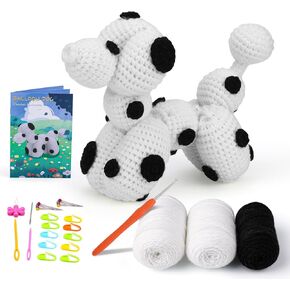 Hssugi Crochet Kit for Beginners, Complete Crochet Kit with Step-by-Step Video Tutorials,Turtleback Leaf Potted Plants Crochet Starter Kit for Adults Easy to Follow