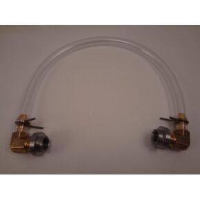 Motorcycle Gas Tank Fuel Gauge - Clear Fuel Hose Style External Fuel Gauge - Steel Bung - Chopper Bobber Cafe Racer Harley