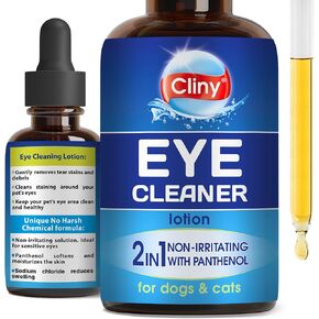 Cat & Dog Eye Wash Wipes & Tear Stain Remover, Cleaner | Eye Infection Treatment Helps Prevent Pink Eye, Relief Allergies Symptoms, Runny, Dry Eyes - Safe for Small Animals (Eye Wipes)