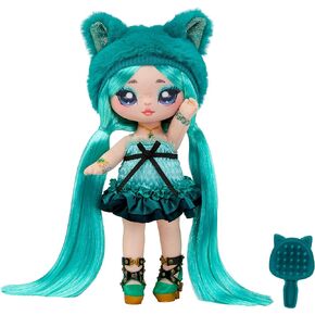 Na! Na! Na! Surprise Sweetest Gems™ Emery Moss 7.5" Fashion Doll Emerald Birthstone Inspired with Teal Hair, Smocked Satin Dress & Brush, Poseable, Great Toy Gift for Girls Boys Ages 5 6 7 8+ Years